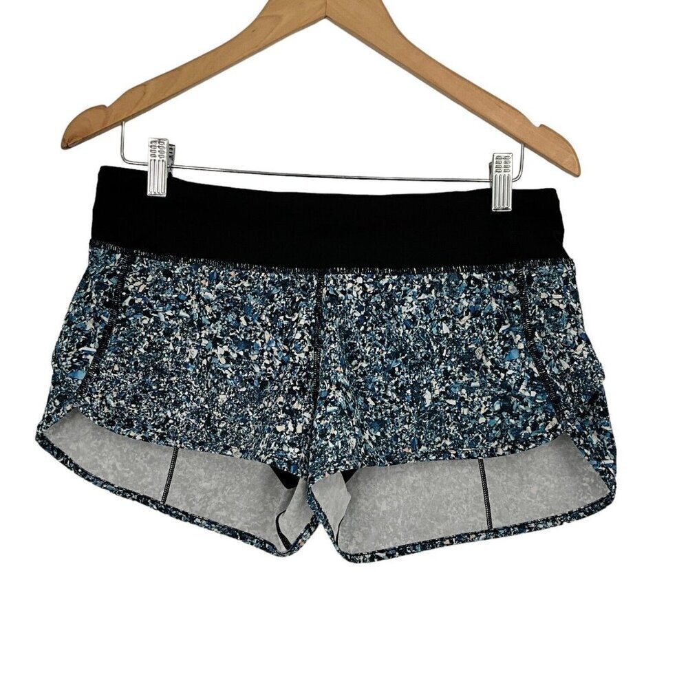 Lululemon Speed Short Tofino Shells Multi Black Size 8 2017 SeaWheeze Women's